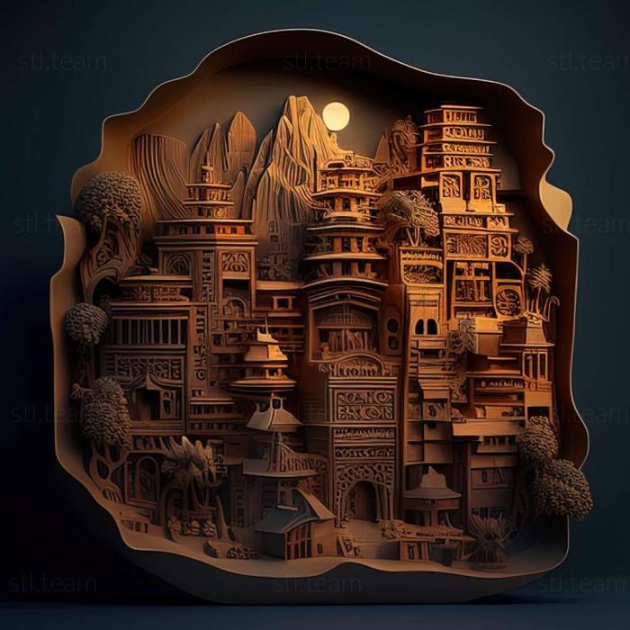 3D модель Древний город (STL)